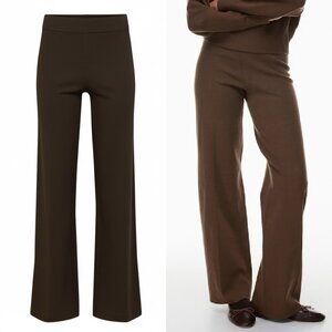 Wilfred Free Souvenir Knit Pants Size Small Brown Pull On Wide Leg Wonder Yarn